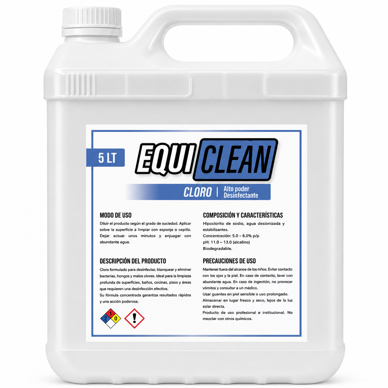 Limpia Pisos Industrial 5 Lt. Equi Clean Limpia Pisos Industrial 5 LT - Imagen 1