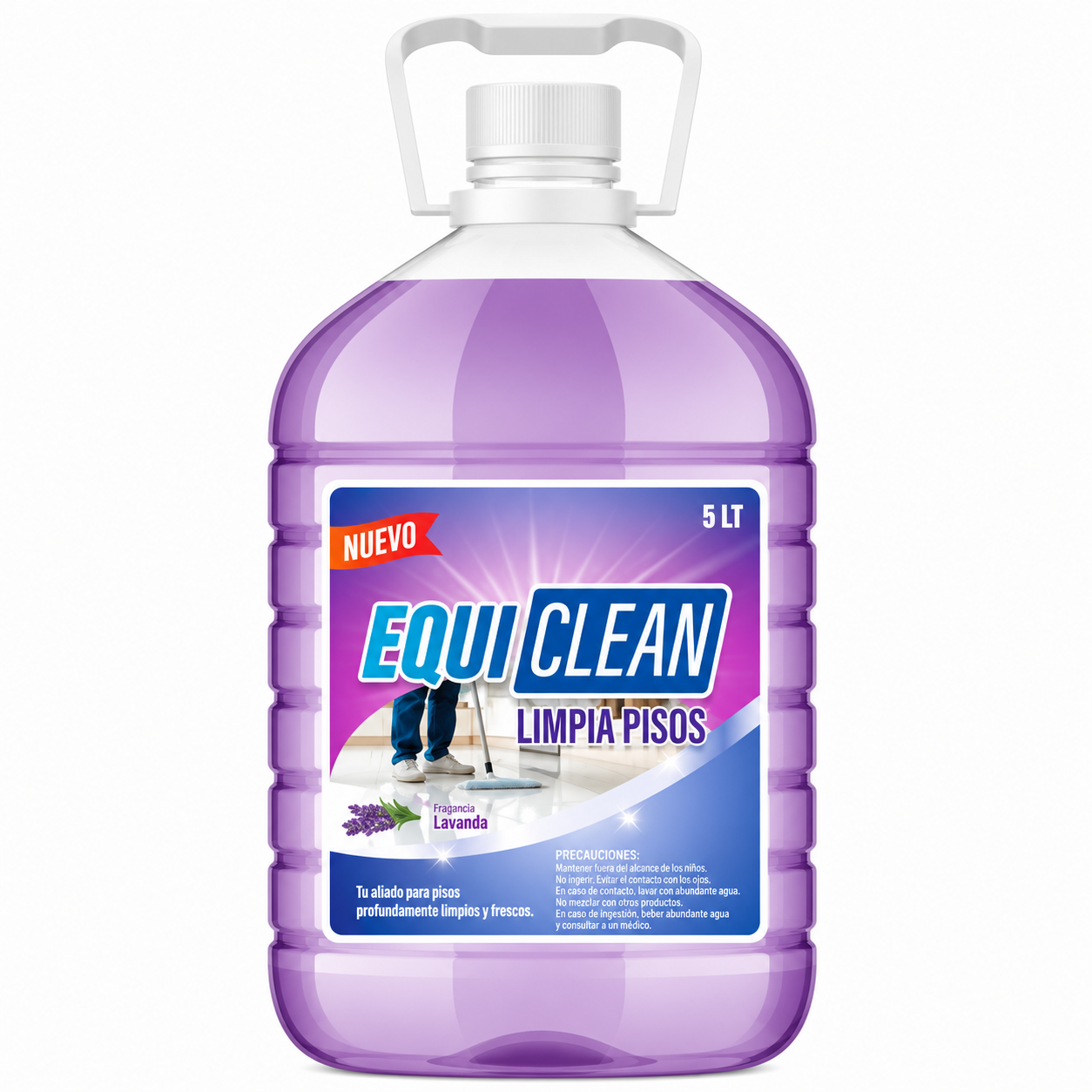 Limpia pisos Lavanda 5lt equi clean Limpia Pisos Lavanda 5 LT - Imagen 1