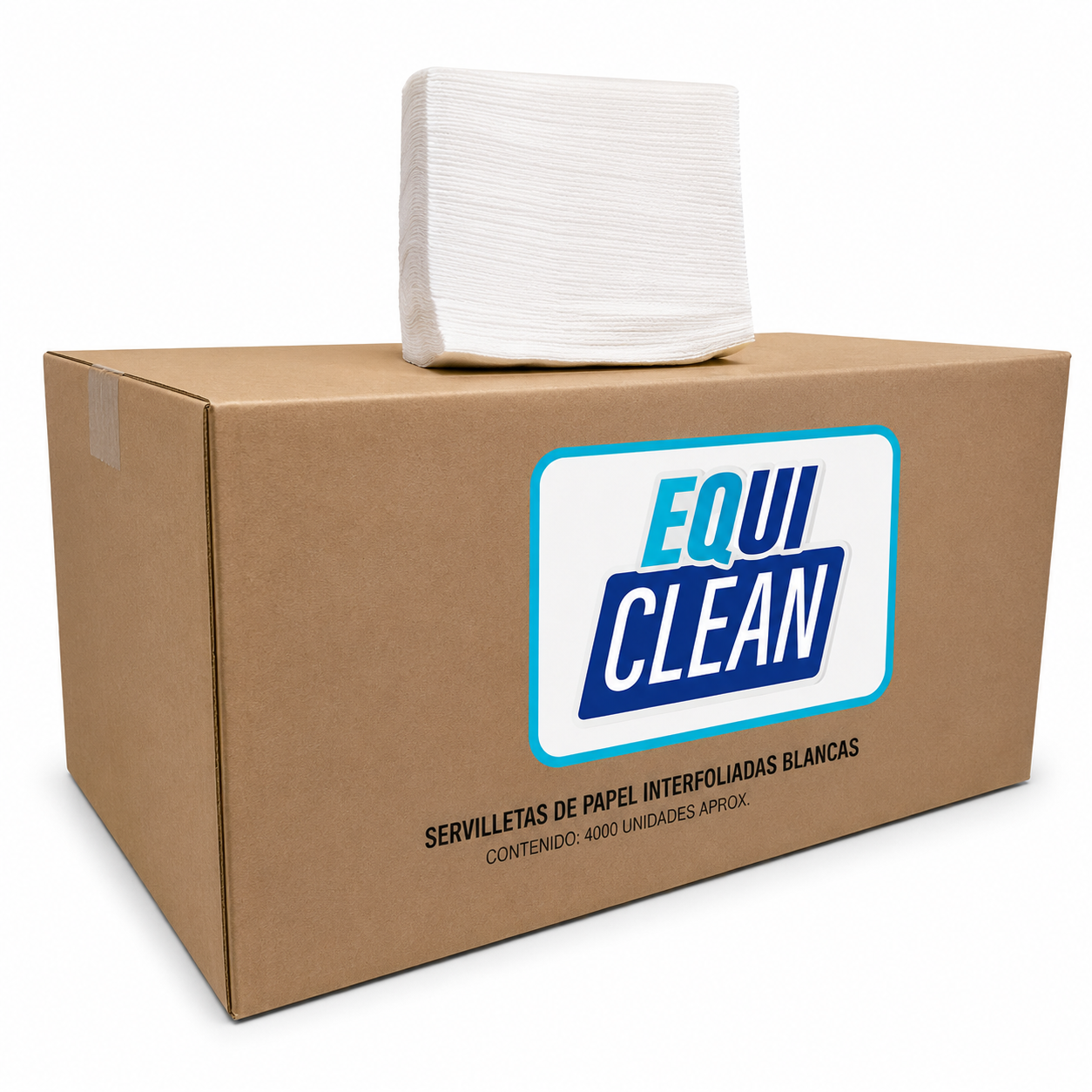 Servilleta 24 x 24 cm. 300 Un. Equi Clean (2) Toalla Interfoliada 16 x 200 Unidades - Imagen 1