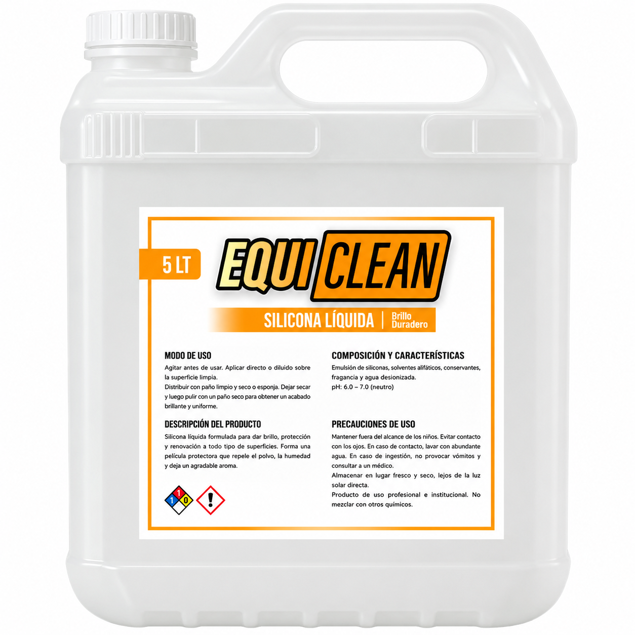 Silicona Líquida Industrial 5 Lt. Equi Clean Silicona Líquida Industrial 5 LT - Imagen 1